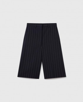  Gearrghráin Olann Pinstripe Saincheaptha Stella McCartney Cabhlach | Bríste agus Gearrghráin do Mhná