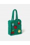  Borsa tote all'uncinetto con ricamo Berry di Stella McCartney, verde | Scarpe e accessori per bambini