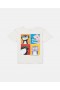  Stella Mccartney Cats Graphic T-shirt Crema | T-shirt e top per bambini