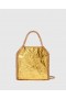  Stella Mccartney Borsa a tracolla Falabella Mini in pelle metallizzata effetto stropicciato Oro | Donna L'iconica Falabella