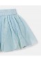  Gonna elasticizzata in tulle a strati Stella Mccartney Blu | Bambina