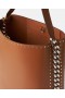  Borsa tote Stella Mccartney Frayme Studded Grainy Alter Mat Pecan | Donna Stella Icons