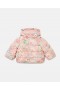  Piumino con stampa di cavalli Stella Mccartney rosa pesca | Capispalla per bambini