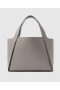  Borsa tote grande con logo Stella Mccartney grigio fumo | Borse tote da donna