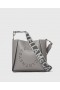  Borsa a tracolla quadrata con logo Stella Mccartney grigio fumo | Borse a tracolla da donna