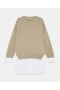 Stella Mccartney Shirting Details Maglione a maniche lunghe Beige sabbia | Maglieria da donna