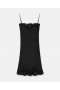  Stella Mccartney Abito midi in raso di pizzo senza maniche nero | Abiti da donna