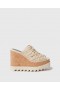  Sandali con zeppa e plateau intrecciati Stella Mccartney Sneak-elyse Beige | Zeppe da donna