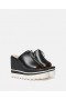  Sandali con zeppa Stella Mccartney Sneak-elyse Zip Slide neri | Sandali da donna