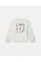 Felpa girocollo con scritta Stella Woodland di Stella Mccartney, bianca | T-shirt e top per bambini