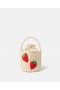  Borsa tote in paglia con ricamo a fragola di Stella Mccartney, beige | Scarpe e accessori per bambini