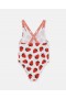  Costume da bagno Stella Mccartney con stampa di fragole, crema/rosso | Costumi da bagno per bambini