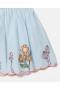  Gonna elasticizzata con bordo smerlato Stella Mccartney Woodland Friends Blu | Pantaloni e pantaloncini per bambini
