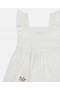Stella Mccartney Woodland Friends Abito plissettato con maniche ad aletta bianco | Abiti e tute per bambini