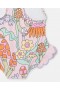 Costume da bagno con volant e stampa Woodland di Stella Mccartney, rosa | Costumi da bagno per bambini