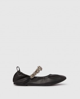  Ballerine Stella Mccartney Elsa Crystal Flowers nere | Ballerine da donna