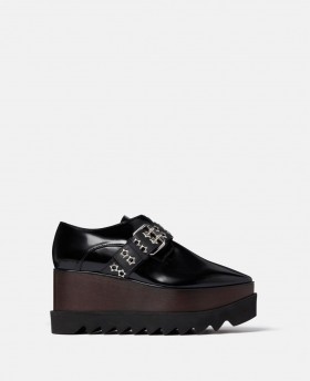  Scarpe con plateau Stella Mccartney Elyse Stud Band nere | Zeppe da donna