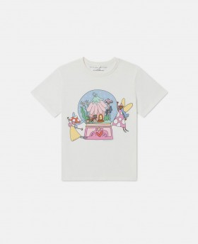  Stella Mccartney Fairies Print Crewneck T-shirt bianca | T-shirt e top per bambini