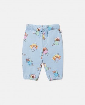Pantaloni della tuta con coulisse e stampa Fate di Stella Mccartney, blu | Bambini e bambine