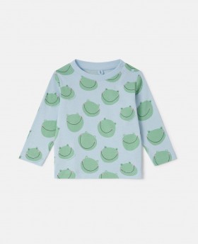  Felpa con stampa rana Stella Mccartney blu/verde | Bambini e neonati