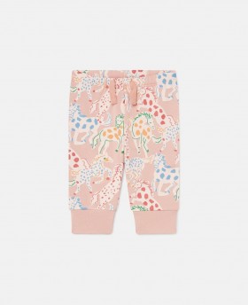 Stella Mccartney Joggers con stampa di cavalli multicolore | Pantaloni e pantaloncini per bambini