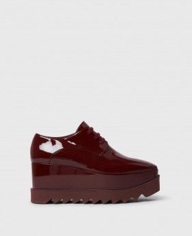  Zeppe Stella Mccartney Elyse Monochrome Limited Edition Glossy Burgundy | Zeppe da donna