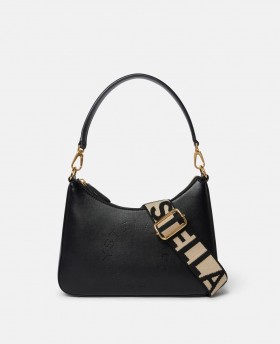  Borsa a tracolla con logo Stella Mccartney nera | Borse a tracolla da donna