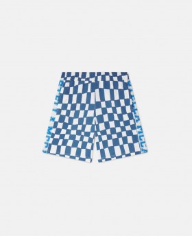 Stella Mccartney Moniker Check Shorts Blu | Pantaloni e pantaloncini per bambini