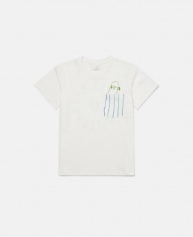  Stella Mccartney Skateboard Graphic T-shirt Crema | T-shirt e felpa per bambini