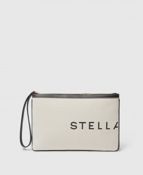  Stella Mccartney Smc Canvas Pouch Ecru e Nero | Portafogli da donna