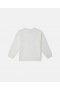 Stella Mccartney Brand Lettering Check Long-sleeve Shirt Cream | Kids T-Shirts And Sweatshirt