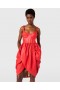 Stella Mccartney Bustier Top Ruched Wrapped Mini Dress Red | Women Dresses
