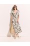 Stella Mccartney Cherry Print Mesh Half Sleeve Midi Dress Cream | Women Dresses