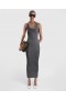 Stella Mccartney Chunky Chain Midi Dress Dark Gray Melange | Women Knitwear