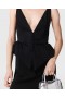 Stella Mccartney Deep V-neck Peplum Panel Midi Dress Black | Women Dresses