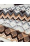 Stella Mccartney Fairisle Logo Scarf Brown And Cream | Women Hats And Scarves