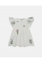 Stella Mccartney Flower Embroidered Cap-sleeve Dress Cream | Kids Dresses & Jumpsuits