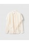 Stella Mccartney Layered Panel Long-sleeve Semi-sheer Shirt Buttercream | Women Shirts And Tops