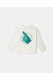 Stella Mccartney Logo Varsity Graphic Long-sleeve T-shirt Cream | Kids T-Shirts And Sweatshirt