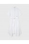 Stella Mccartney Short Sleeve Belted Midi Dress Pure White | Women Dresses