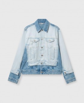 Stella Mccartney Contrast Panel Denim Jacket Blue | Women Denim