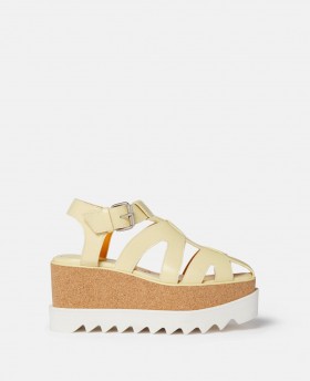 Stella Mccartney Elyse Veuve Clicquot Platform Sandals Citron | Women Wedges