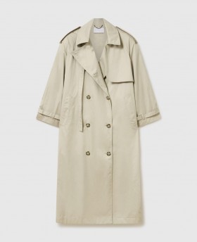 Stella Mccartney Oversized Belted Trench Coat Sand | Women Coats And Jackets