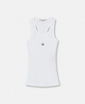 Stella Mccartney Star Tank Top Pure White | Women Sweatshirts And T-Shirts