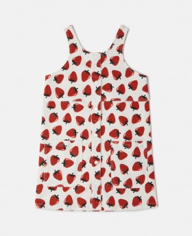 Stella Mccartney Strawberry Print Sleeveless Dress Cream/red | Kids Dresses & Jumpsuits
