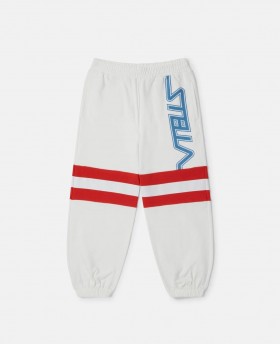 Stella Mccartney Varsity Logo Print Sweatpants Cream | Kids Pants & Shorts