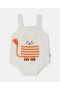  Stella McCartney Kattegrafikk Brodert Romper Kremfarget | Barn Baby Gutt