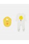 Stella McCartney Chick Pattern Bib And Pyjamas-sett med gult og hvitt | Barn Baby Gutt