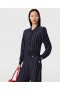  Stella McCartney Collared Pinstripe Langermet Topp Marineblå | Dame Strikkevarer