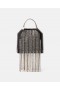  Stella McCartney Falabella Tiny Tote Bag med Krystallfrynser, Svart | Damevesker med Topphåndtak